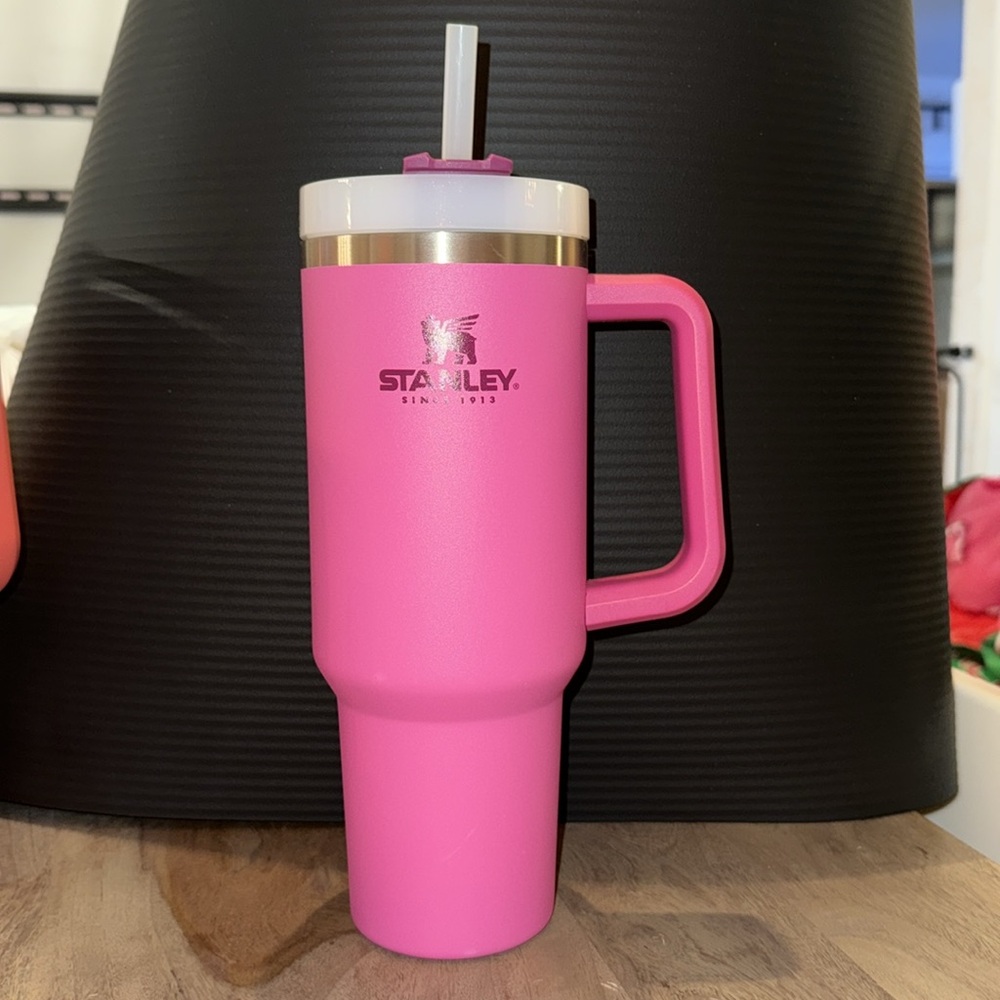Stanley Vibrant Pink Travel Mug with Handle